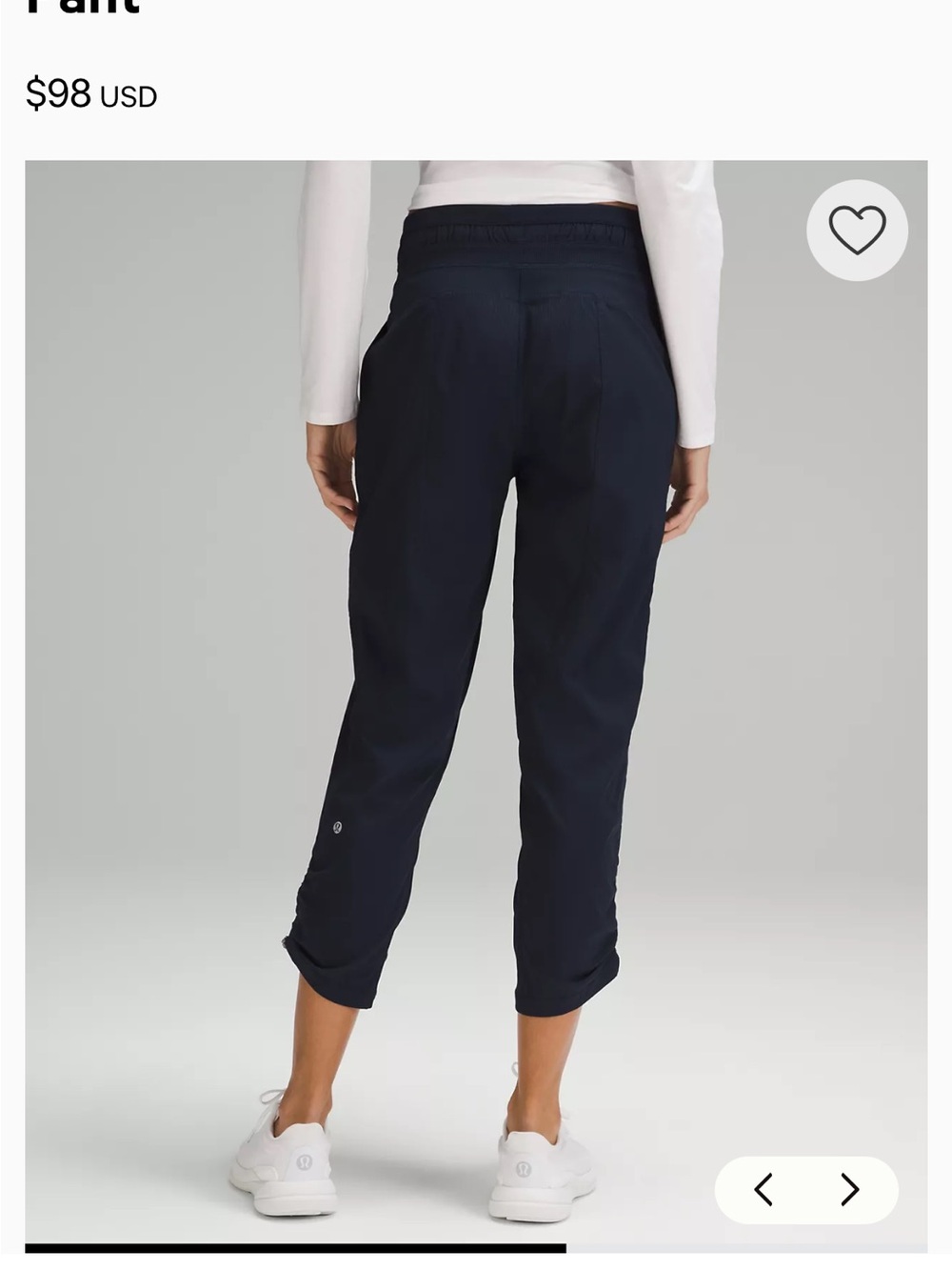 Women's Navy Cropped lululemon Jogger Pants